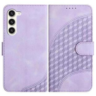 For Samsung Galaxy S24+ 5G YX0060 Elephant Head Embossed Phone Leather Case with Lanyard(Light Purple)