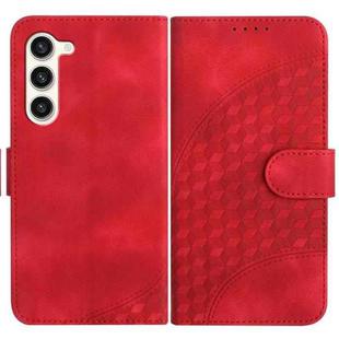 For Samsung Galaxy S24 5G YX0060 Elephant Head Embossed Phone Leather Case with Lanyard(Red)