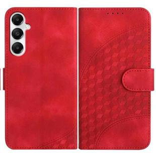 For Samsung Galaxy A05s YX0060 Elephant Head Embossed Phone Leather Case with Lanyard(Red)