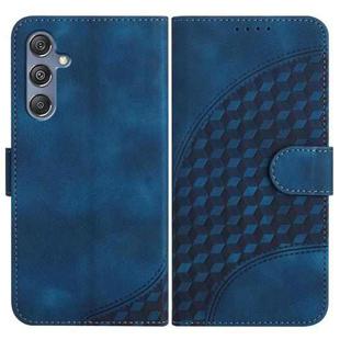 For Samsung Galaxy M34 YX0060 Elephant Head Embossed Phone Leather Case with Lanyard(Royal Blue)