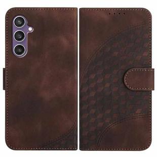 For Samsung Galaxy S23 FE 5G YX0060 Elephant Head Embossed Phone Leather Case with Lanyard(Coffee)