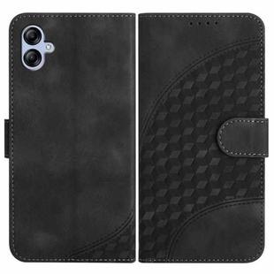 For Samsung Galaxy A04e YX0060 Elephant Head Embossed Phone Leather Case with Lanyard(Black)