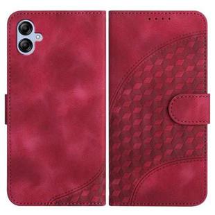 For Samsung Galaxy A04e YX0060 Elephant Head Embossed Phone Leather Case with Lanyard(Rose Red)