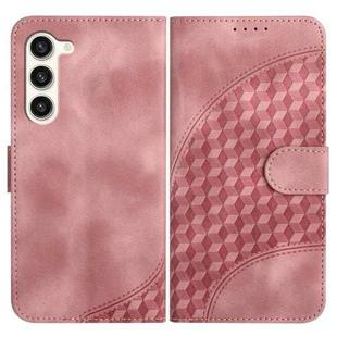 For Samsung Galaxy S23+ 5G YX0060 Elephant Head Embossed Phone Leather Case with Lanyard(Pink)