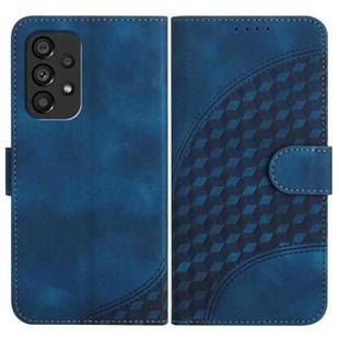 For Samsung Galaxy A53 5G YX0060 Elephant Head Embossed Phone Leather Case with Lanyard(Royal Blue)