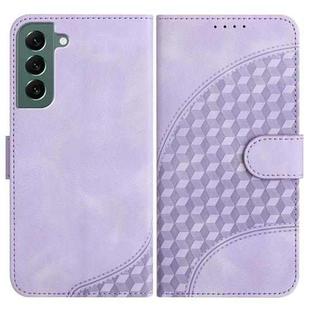 For Samsung Galaxy S22+ 5G YX0060 Elephant Head Embossed Phone Leather Case with Lanyard(Light Purple)