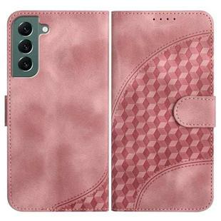 For Samsung Galaxy S22+ 5G YX0060 Elephant Head Embossed Phone Leather Case with Lanyard(Pink)