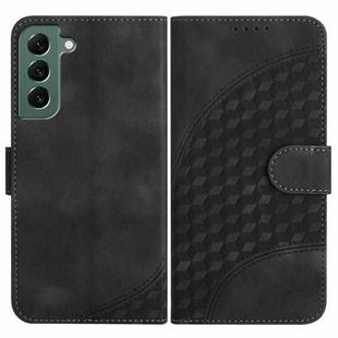 For Samsung Galaxy S22+ 5G YX0060 Elephant Head Embossed Phone Leather Case with Lanyard(Black)