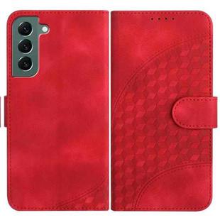 For Samsung Galaxy S22+ 5G YX0060 Elephant Head Embossed Phone Leather Case with Lanyard(Red)