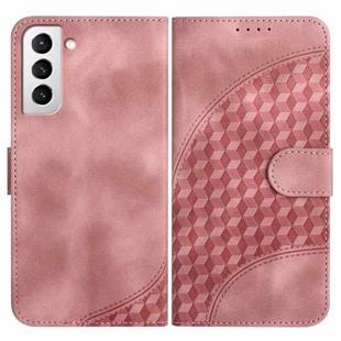 For Samsung Galaxy S21+ 5G YX0060 Elephant Head Embossed Phone Leather Case with Lanyard(Pink)
