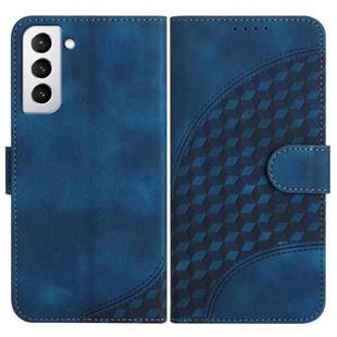 For Samsung Galaxy S21+ 5G YX0060 Elephant Head Embossed Phone Leather Case with Lanyard(Royal Blue)