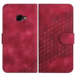 For Samsung Galaxy Xcover 4/4s YX0060 Elephant Head Embossed Phone Leather Case with Lanyard(Rose Red)