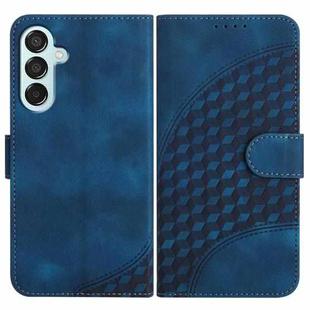 For Samsung Galaxy M15 5G/F15 5G YX0060 Elephant Head Embossed Phone Leather Case with Lanyard(Royal Blue)