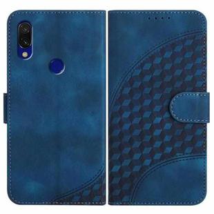 For Xiaomi Redmi 7 YX0060 Elephant Head Embossed Phone Leather Case with Lanyard(Royal Blue)