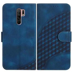 For Xiaomi Redmi 9/9 Prime/Poco M2 YX0060 Elephant Head Embossed Phone Leather Case with Lanyard(Royal Blue)