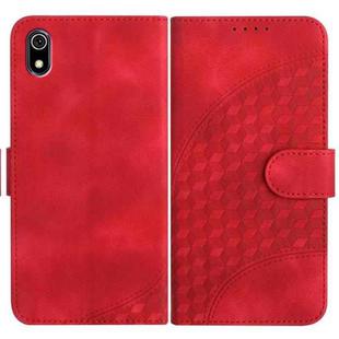 For Xiaomi Redmi 7A YX0060 Elephant Head Embossed Phone Leather Case with Lanyard(Red)