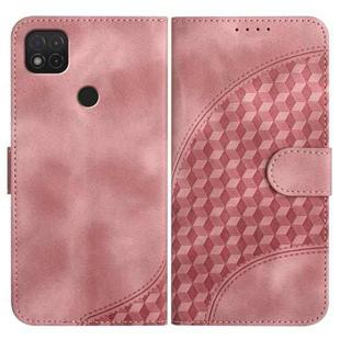 For Xiaomi Redmi 9C/9C NFC/Poco C3 YX0060 Elephant Head Embossed Phone Leather Case with Lanyard(Pink)