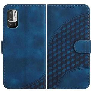 For Xiaomi Redmi 10/10 Prime YX0060 Elephant Head Embossed Phone Leather Case with Lanyard(Royal Blue)