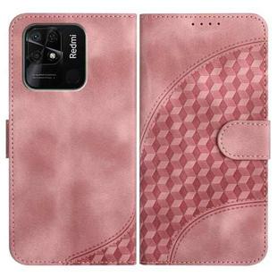 For For Xiaomi Redmi 10C 4G Global/10 India YX0060 Elephant Head Embossed Phone Leather Case with Lanyard(Pink)