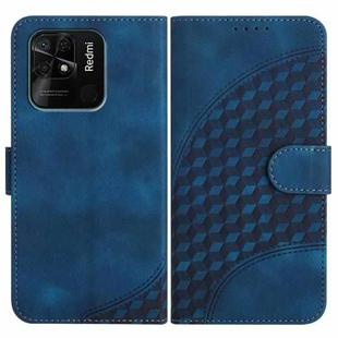 For For Xiaomi Redmi 10C 4G Global/10 India YX0060 Elephant Head Embossed Phone Leather Case with Lanyard(Royal Blue)