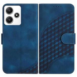 For Xiaomi Redmi 12 4G/5G/Note 12R YX0060 Elephant Head Embossed Phone Leather Case with Lanyard(Royal Blue)