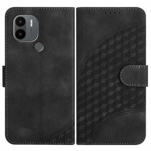 For Xiaomi Redmi A1+ YX0060 Elephant Head Embossed Phone Leather Case with Lanyard(Black)