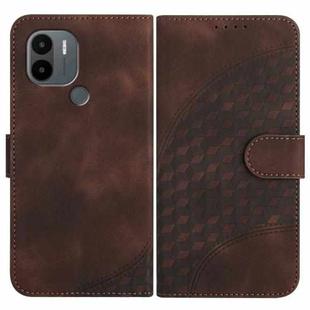 For Xiaomi Redmi A1+ YX0060 Elephant Head Embossed Phone Leather Case with Lanyard(Coffee)