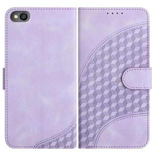 For Xiaomi Redmi Go YX0060 Elephant Head Embossed Phone Leather Case with Lanyard(Light Purple)