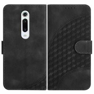 For Xiaomi Redmi K20 YX0060 Elephant Head Embossed Phone Leather Case with Lanyard(Black)