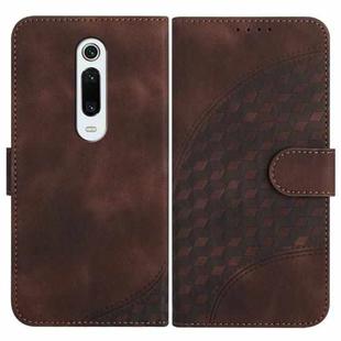 For Xiaomi Redmi K20 YX0060 Elephant Head Embossed Phone Leather Case with Lanyard(Coffee)