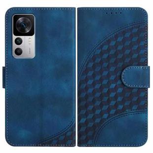 For Xiaomi Redmi K50 Ultra/12T/12T Pro YX0060 Elephant Head Embossed Phone Leather Case with Lanyard(Royal Blue)