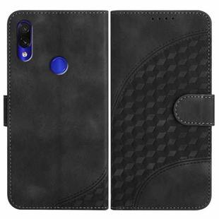 For Xiaomi Redmi Note 7/7 Pro YX0060 Elephant Head Embossed Phone Leather Case with Lanyard(Black)