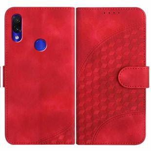 For Xiaomi Redmi Note 7/7 Pro YX0060 Elephant Head Embossed Phone Leather Case with Lanyard(Red)