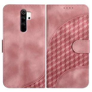 For Xiaomi Redmi Note 8 Pro YX0060 Elephant Head Embossed Phone Leather Case with Lanyard(Pink)