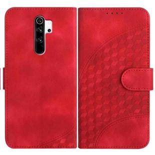 For Xiaomi Redmi Note 8 Pro YX0060 Elephant Head Embossed Phone Leather Case with Lanyard(Red)