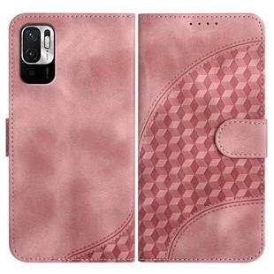 For Xiaomi Redmi Note 10 5G/Poco M3 Pro 5G YX0060 Elephant Head Embossed Phone Leather Case with Lanyard(Pink)