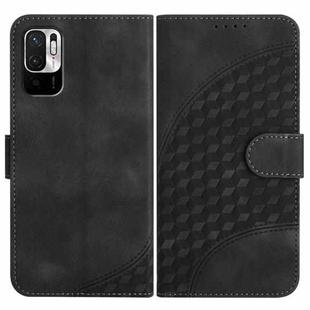 For Xiaomi Redmi Note 10 5G/Poco M3 Pro 5G YX0060 Elephant Head Embossed Phone Leather Case with Lanyard(Black)