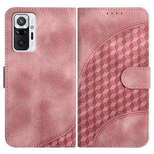 For Xiaomi Redmi Note 10 Pro Max/10 Pro 4G Global YX0060 Elephant Head Embossed Phone Leather Case with Lanyard(Pink)