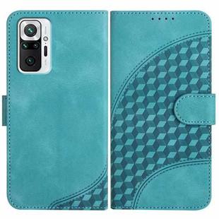 For Xiaomi Redmi Note 10 Pro Max/10 Pro 4G Global YX0060 Elephant Head Embossed Phone Leather Case with Lanyard(Light Blue)