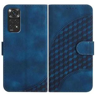 For Xiaomi Redmi Note 11 4G/Note 11S 4G Global YX0060 Elephant Head Embossed Phone Leather Case with Lanyard(Royal Blue)