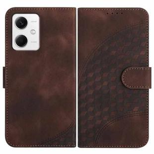 For Xiaomi Redmi Note 12 5G Global/Poco X5 5G YX0060 Elephant Head Embossed Phone Leather Case with Lanyard(Coffee)