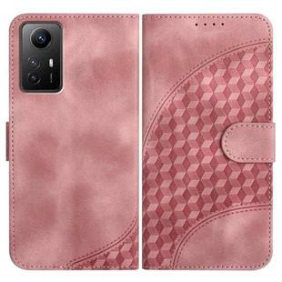 For Xiaomi Redmi Note 12S 4G Global YX0060 Elephant Head Embossed Phone Leather Case with Lanyard(Pink)