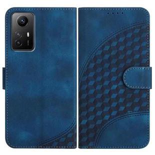 For Xiaomi Redmi Note 12S 4G Global YX0060 Elephant Head Embossed Phone Leather Case with Lanyard(Royal Blue)