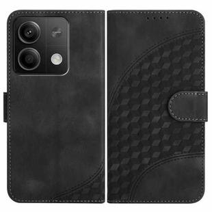 For Xiaomi Redmi Note 13 5G YX0060 Elephant Head Embossed Phone Leather Case with Lanyard(Black)