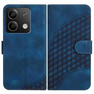 For Xiaomi Redmi Note 13 5G YX0060 Elephant Head Embossed Phone Leather Case with Lanyard(Royal Blue)