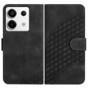 For Xiaomi Redmi Note 13 Pro 5G YX0060 Elephant Head Embossed Phone Leather Case with Lanyard(Black)