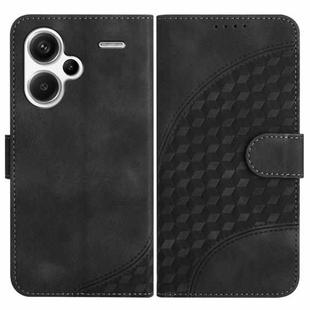 For Xiaomi Redmi Note 13 Pro+ 5G YX0060 Elephant Head Embossed Phone Leather Case with Lanyard(Black)