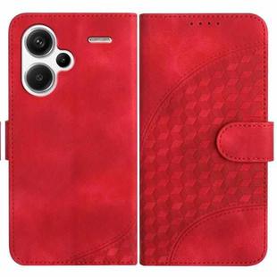 For Xiaomi Redmi Note 13 Pro+ 5G YX0060 Elephant Head Embossed Phone Leather Case with Lanyard(Red)