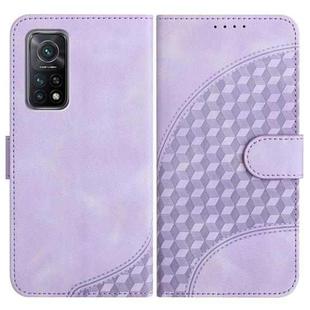 For Xiaomi Mi 10T/10T Pro 5G/Redmi K30T/K30S YX0060 Elephant Head Embossed Phone Leather Case with Lanyard(Light Purple)