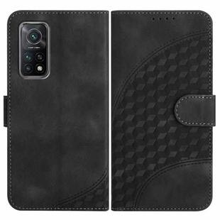 For Xiaomi Mi 10T/10T Pro 5G/Redmi K30T/K30S YX0060 Elephant Head Embossed Phone Leather Case with Lanyard(Black)